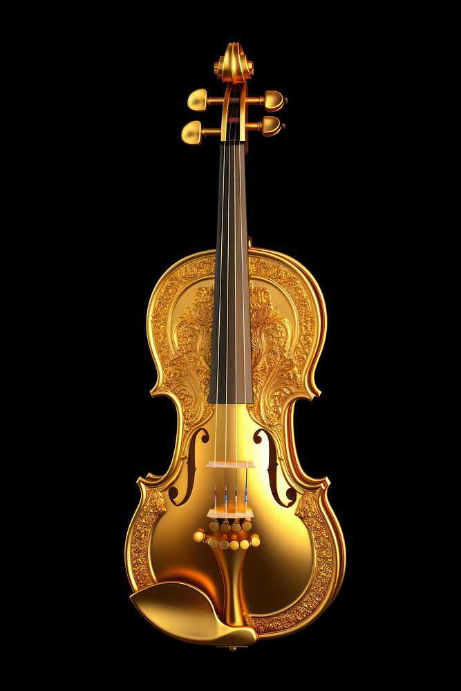 Gold violin performance chandelier orchestra. AI generated Image by rawpixel.