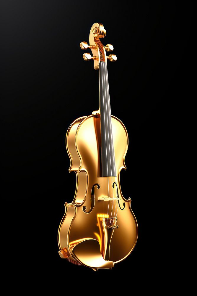 Gold violin performance orchestra guitar. AI generated Image by rawpixel.
