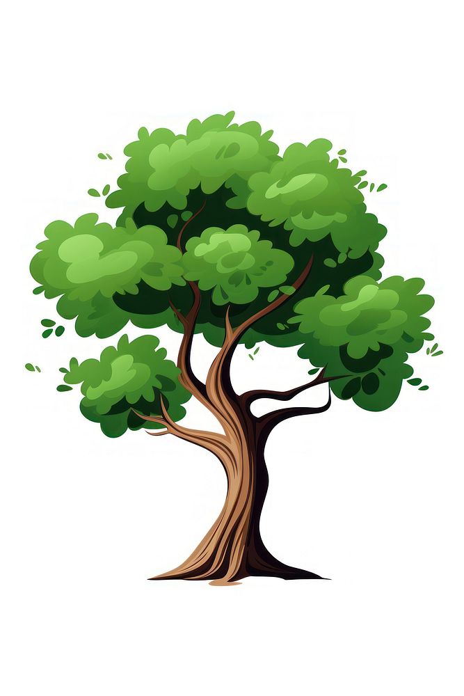 Tree cartoon plant green. AI generated Image by rawpixel.