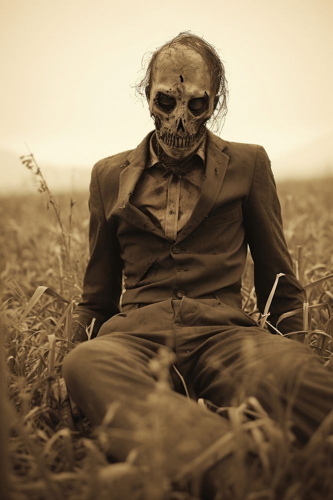 Zombie photography portrait adult. AI generated Image by rawpixel.