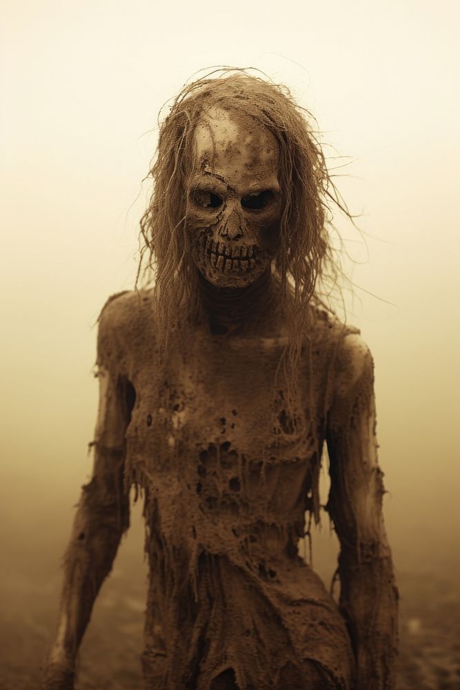 Zombie photography portrait representation. AI generated Image by rawpixel.