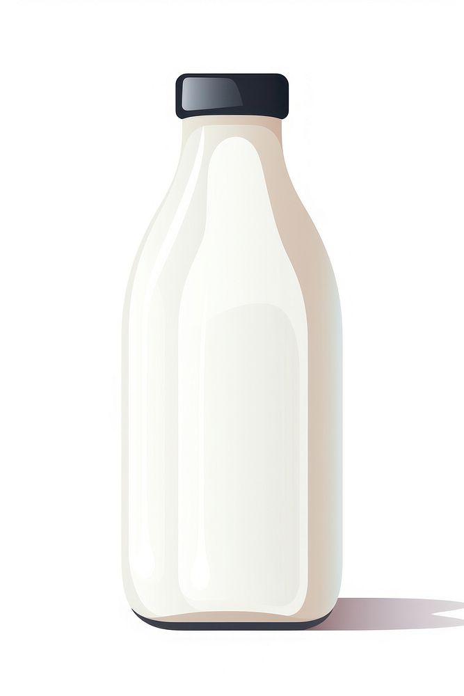 A milk bottle dairy drink white background. AI generated Image by rawpixel.