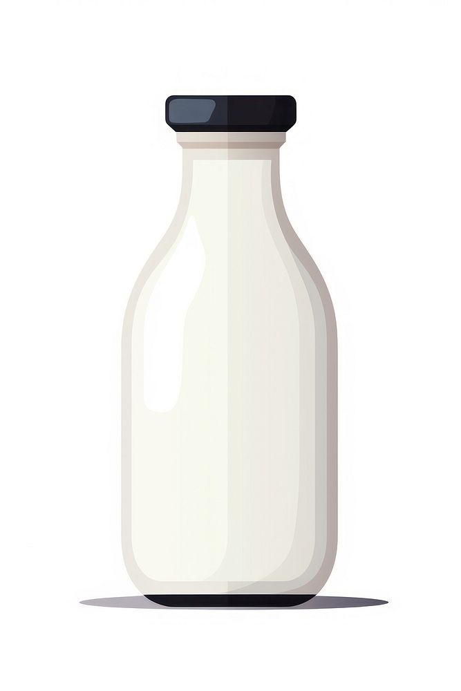 A milk bottle dairy drink white background. AI generated Image by rawpixel.