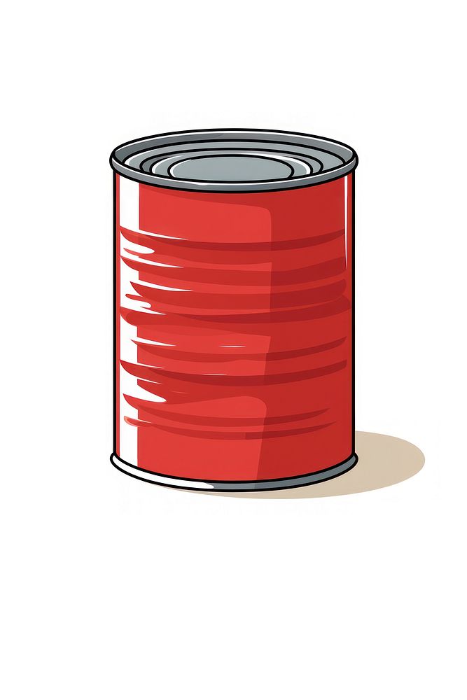 A tin food can shape white background container. AI generated Image by rawpixel.