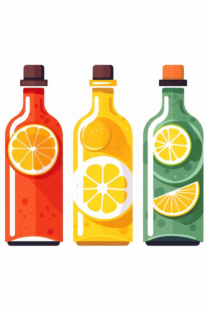 Bottle drink fruit lemon. AI generated Image by rawpixel.