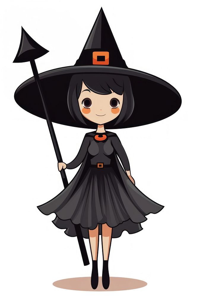 Isolated a happy witch costume cartoon adult. AI generated Image by rawpixel.