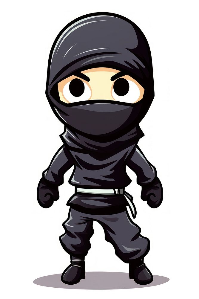 Isolated ninja cartoon architecture protection. AI generated Image by rawpixel.