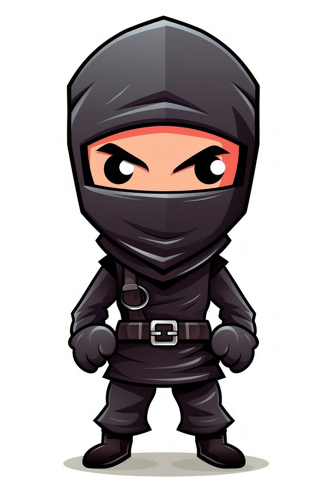 Isolated ninja cartoon white background architecture. AI generated Image by rawpixel.