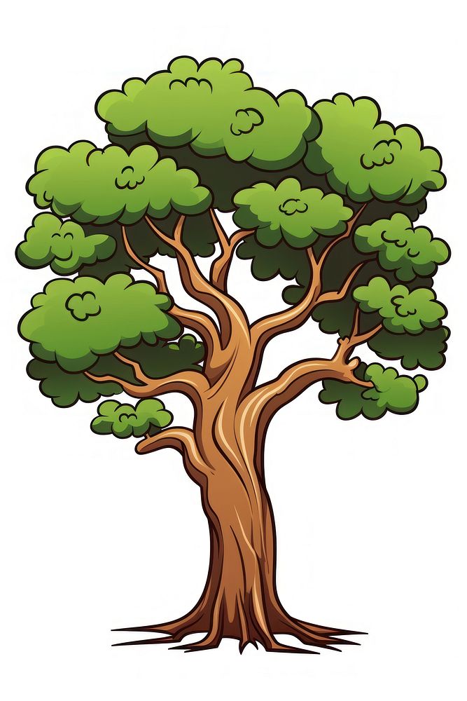 Isolated tree cartoon drawing plant. AI generated Image by rawpixel.