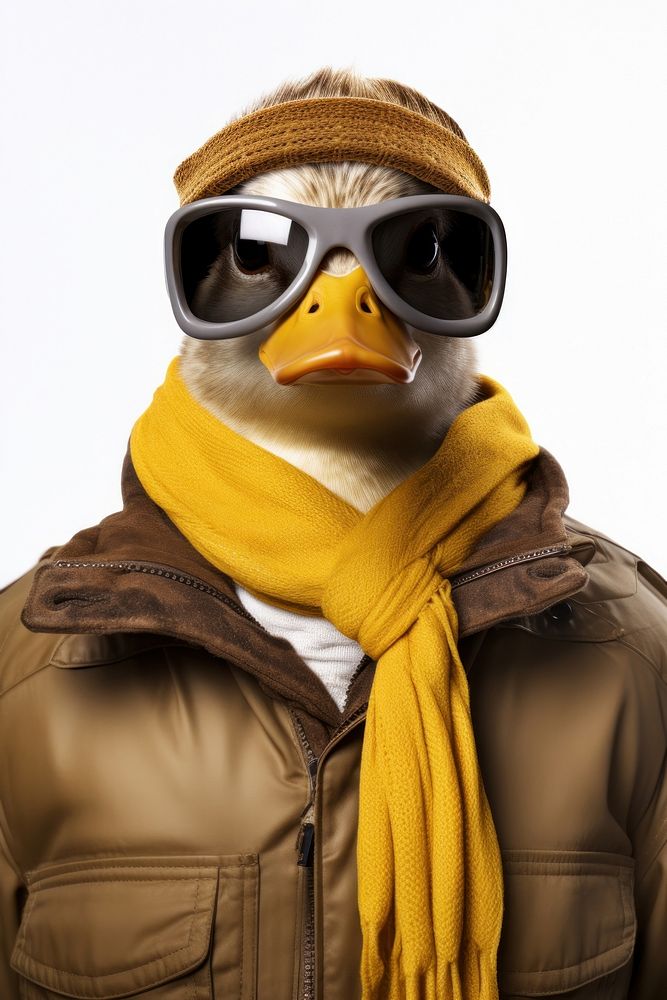 Duck accessories sunglasses animal. AI generated Image by rawpixel.