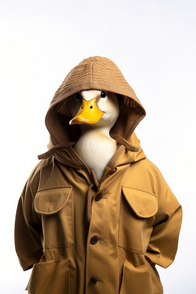 Duck jacket coat hood. AI generated Image by rawpixel.