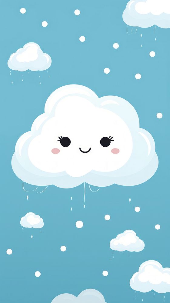 Cloud with face pattern wallpaper outdoors nature backgrounds. AI generated Image by rawpixel.