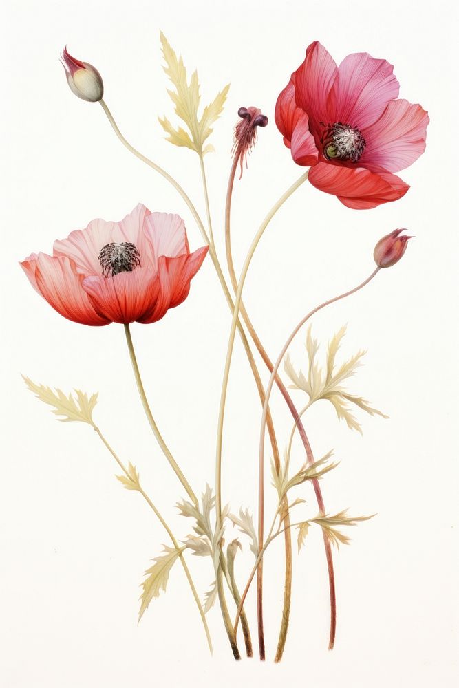 Dried flower poppy plant petal. AI generated Image by rawpixel.