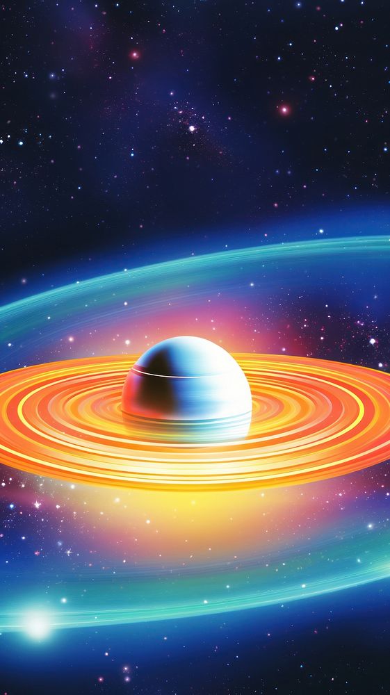Saturn galaxy background backgrounds astronomy universe. AI generated Image by rawpixel.