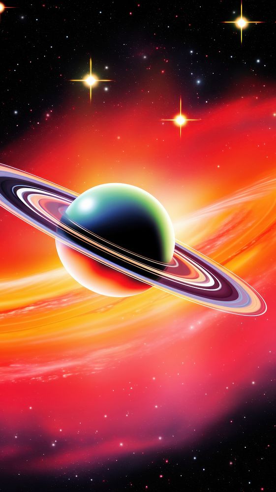 Saturn galaxy background astronomy universe outdoors. AI generated Image by rawpixel.
