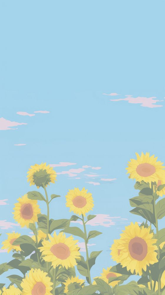 Sunflowers outdoors nature plant. AI generated Image by rawpixel.