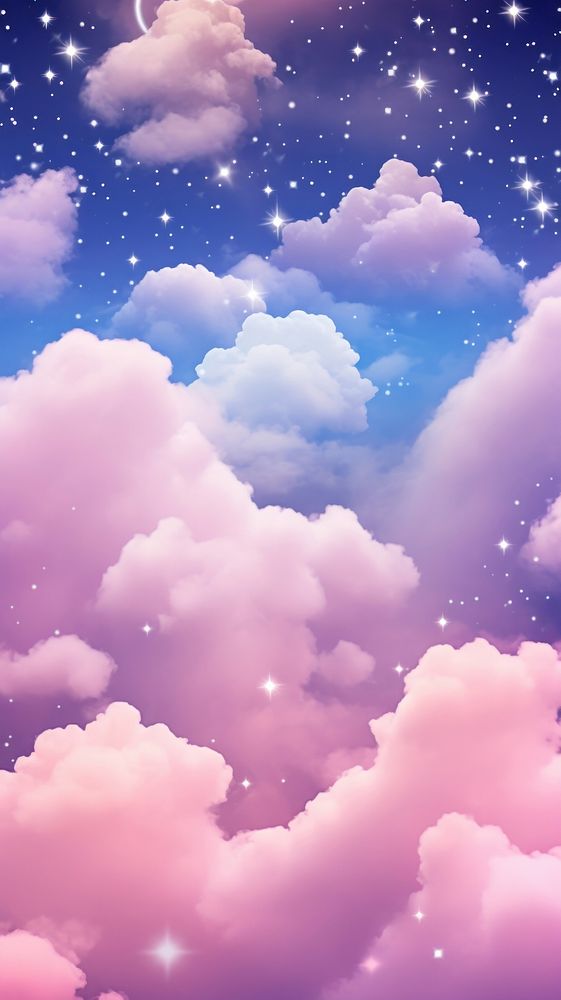 Sky filled clouds and stars | Premium Photo Illustration - rawpixel