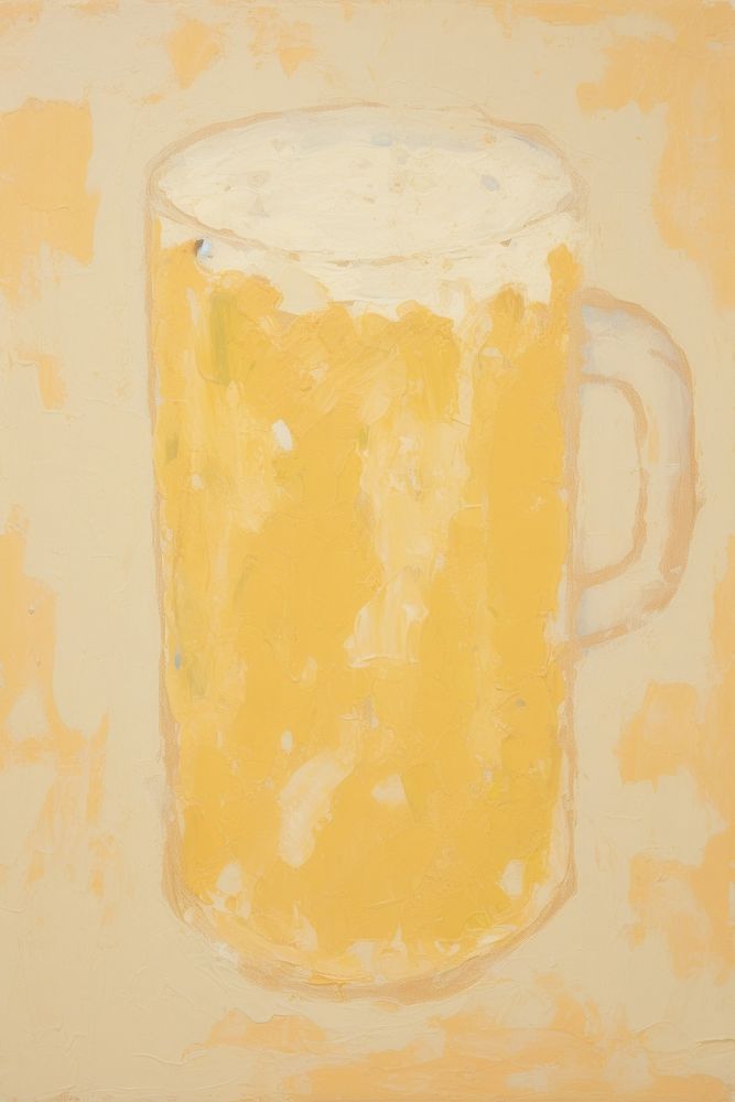 Beer pint painting glass drink. AI generated Image by rawpixel.