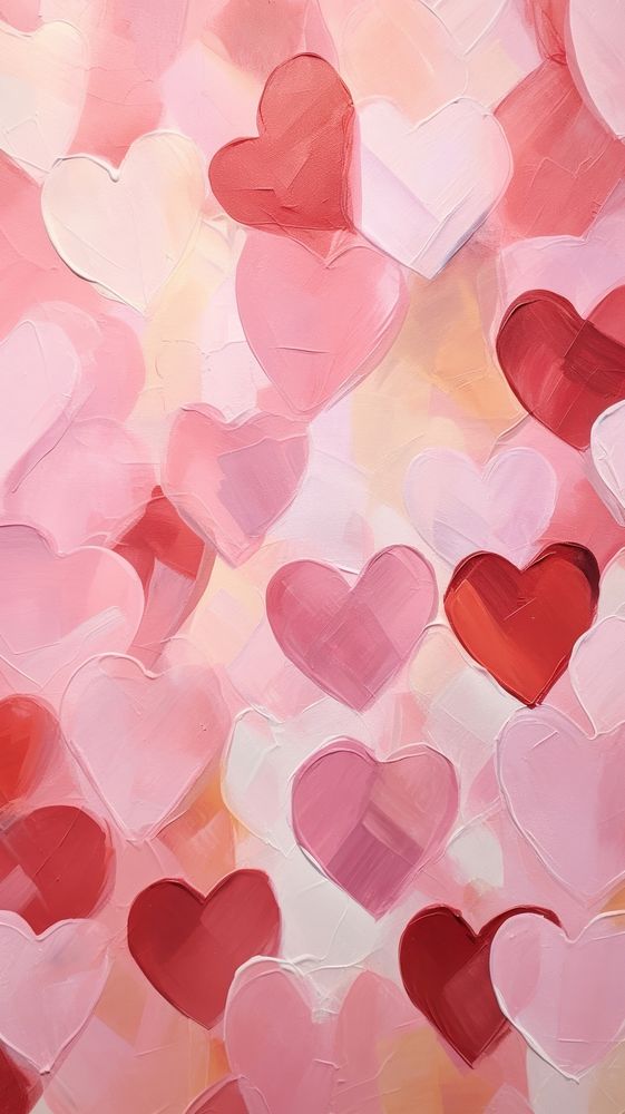 Y2K pink hearts abstract petal backgrounds. AI generated Image by rawpixel.