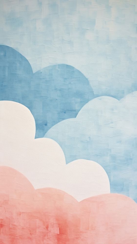 Abstract painting cloud blue. 