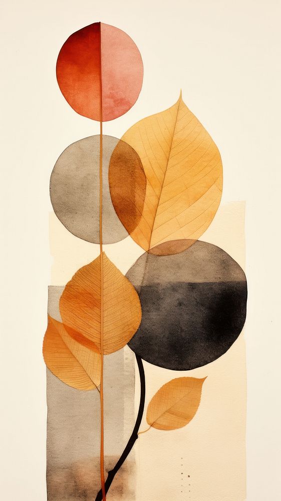 Autumn painting plant leaf. AI generated Image by rawpixel.