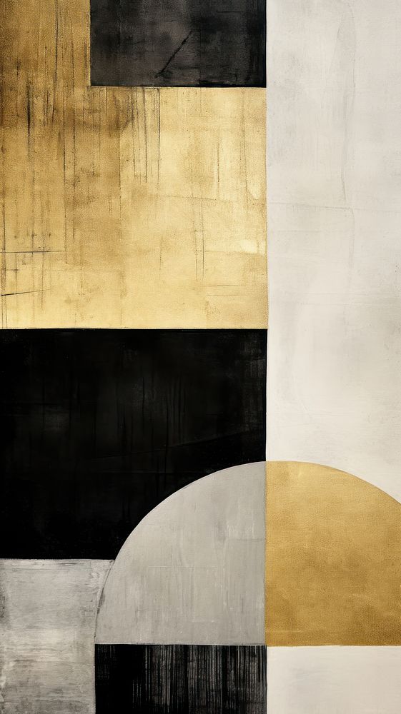 Black and gold abstract painting art. 