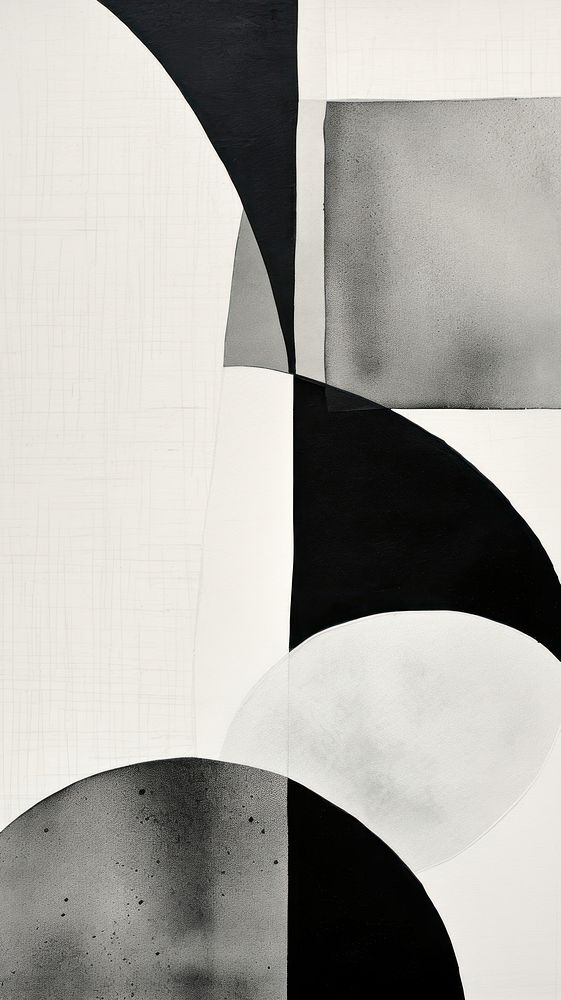 Black and white abstract collage art. 