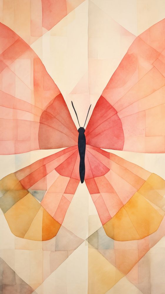 Butterfly abstract painting art. 