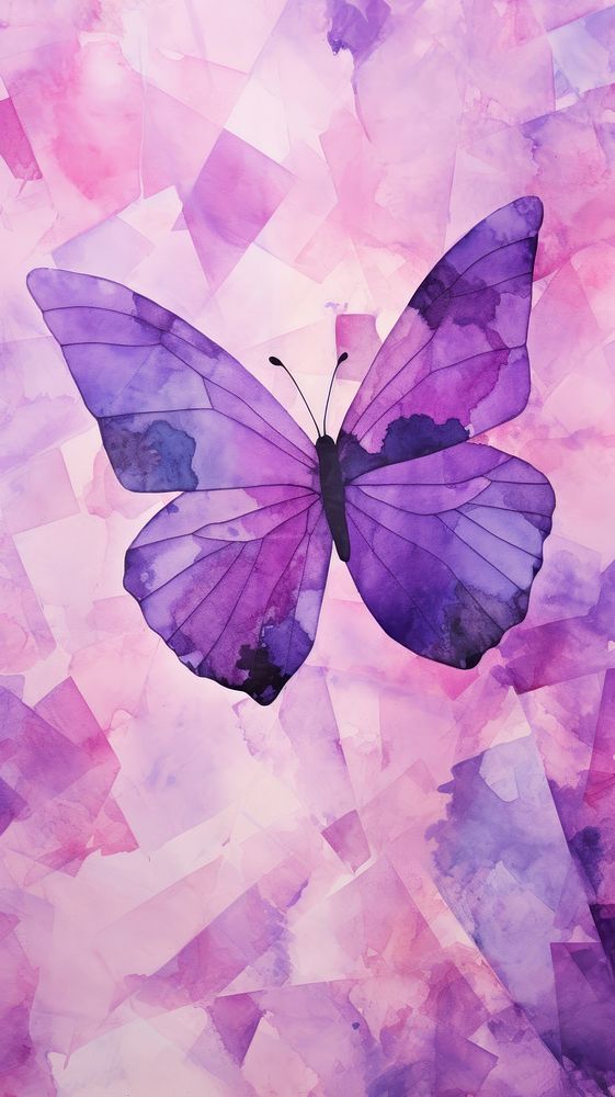 Purple butterfly abstract petal. AI generated Image by rawpixel.