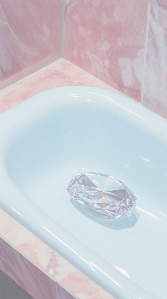 Dimond sink bathtub accessories accessory. AI generated Image by rawpixel.