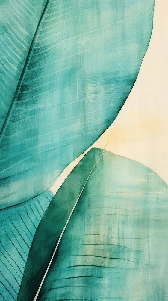 Turquoise abstract plant green. 