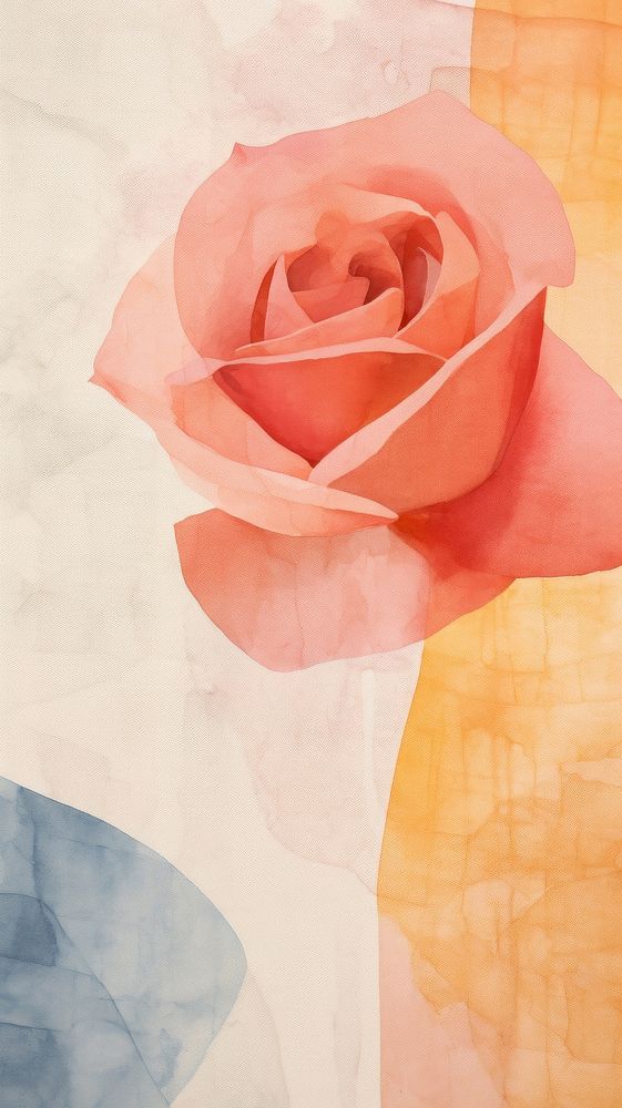 Rose abstract painting flower. AI generated Image by rawpixel.