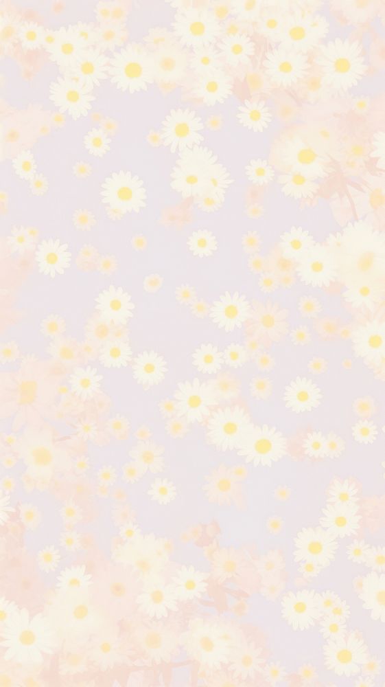 Daisy aesthetic glitter wallpaper pattern flower. AI generated Image by rawpixel.