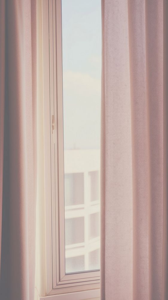 Pink and brown the window curtain architecture transparent. AI generated Image by rawpixel.