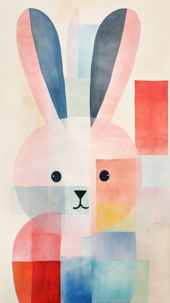 Cute rabbit painting art representation. AI generated Image by rawpixel.