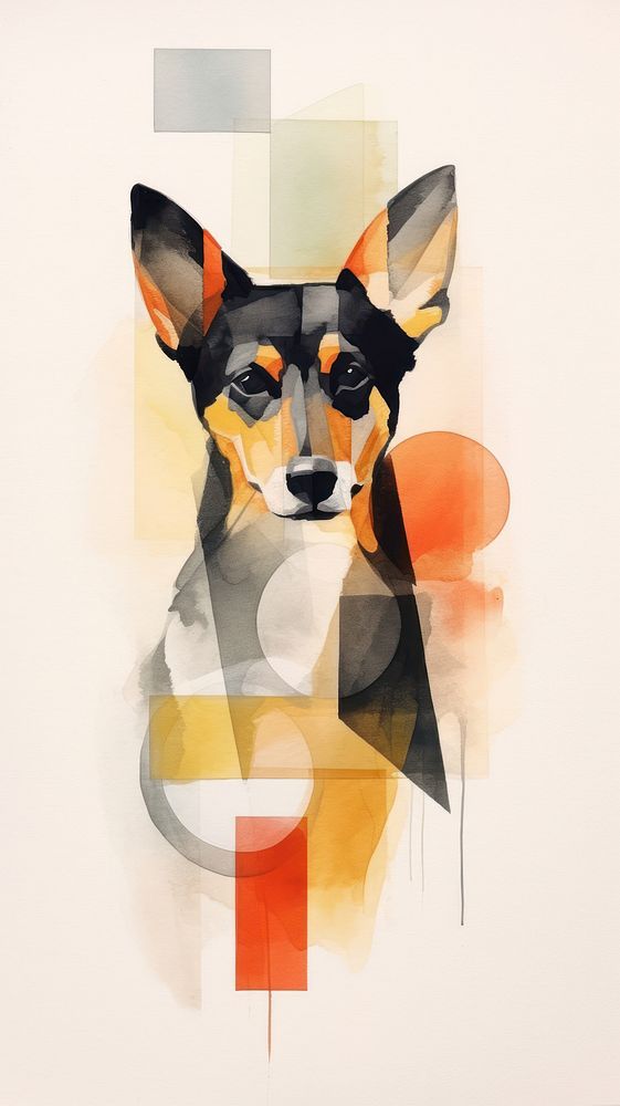 Dog painting mammal animal. AI generated Image by rawpixel.