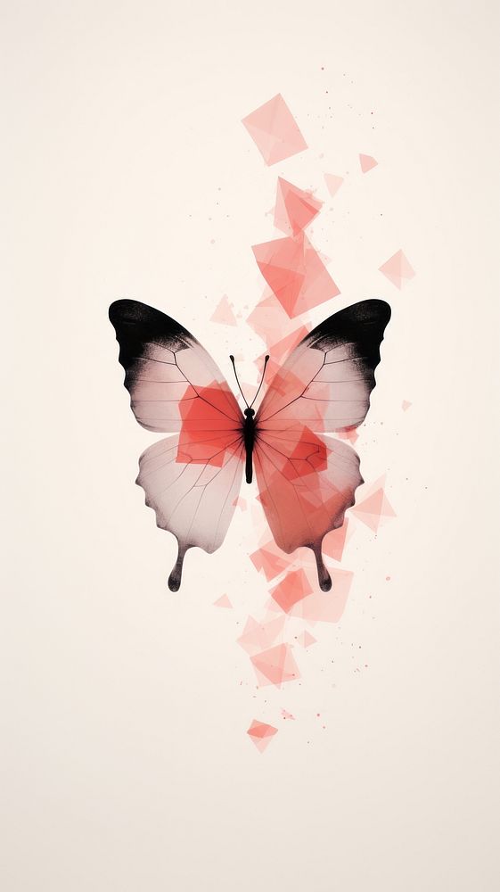 Butterfly petal pink fragility. AI generated Image by rawpixel.