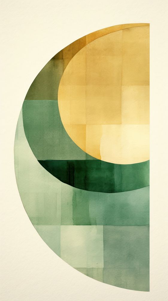 Abstract painting shape green. 