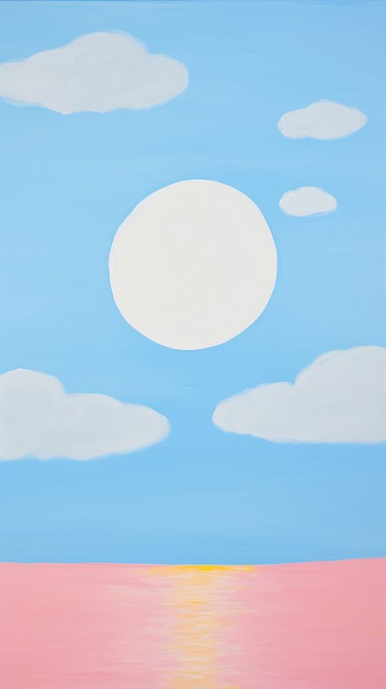 Full moon painting sky backgrounds. AI generated Image by rawpixel.