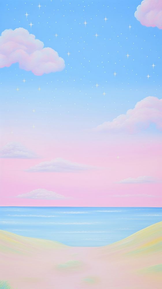 Galaxy sky backgrounds outdoors painting. AI generated Image by rawpixel.