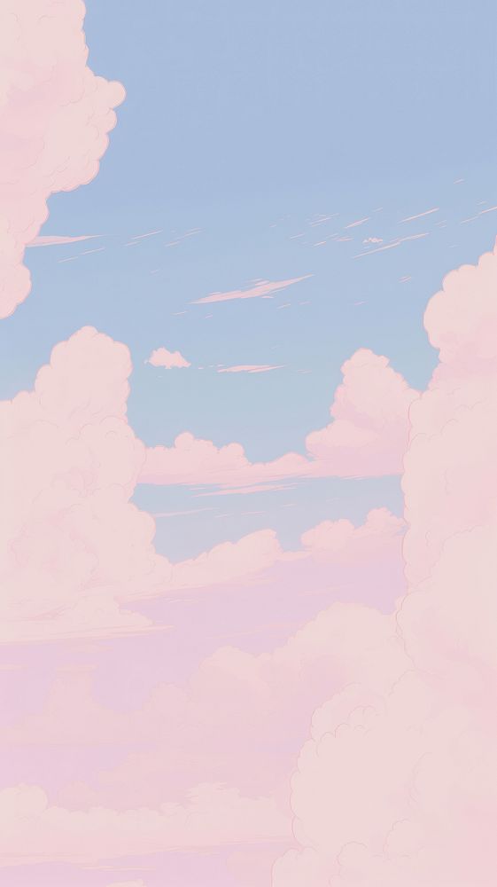 Pink aesthetic effect in the cloud outdoors nature sky. AI generated Image by rawpixel.