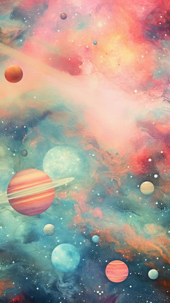 Retro dreamy galaxy background backgrounds astronomy universe. AI generated Image by rawpixel.
