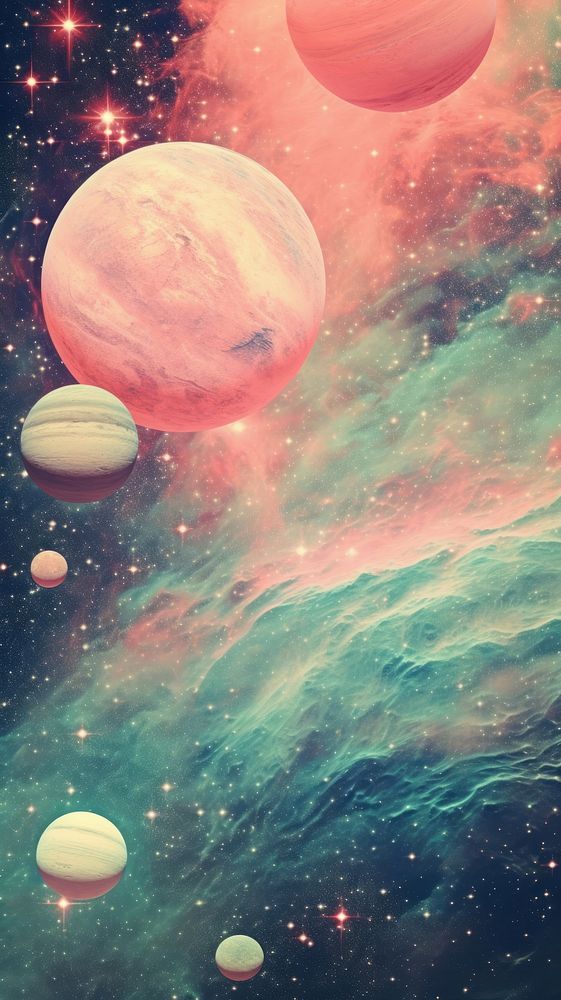 Retro dreamy galaxy background backgrounds astronomy universe. 