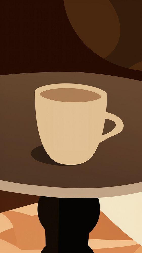 Table of coffee love latte saucer drink cup. AI generated Image by rawpixel.