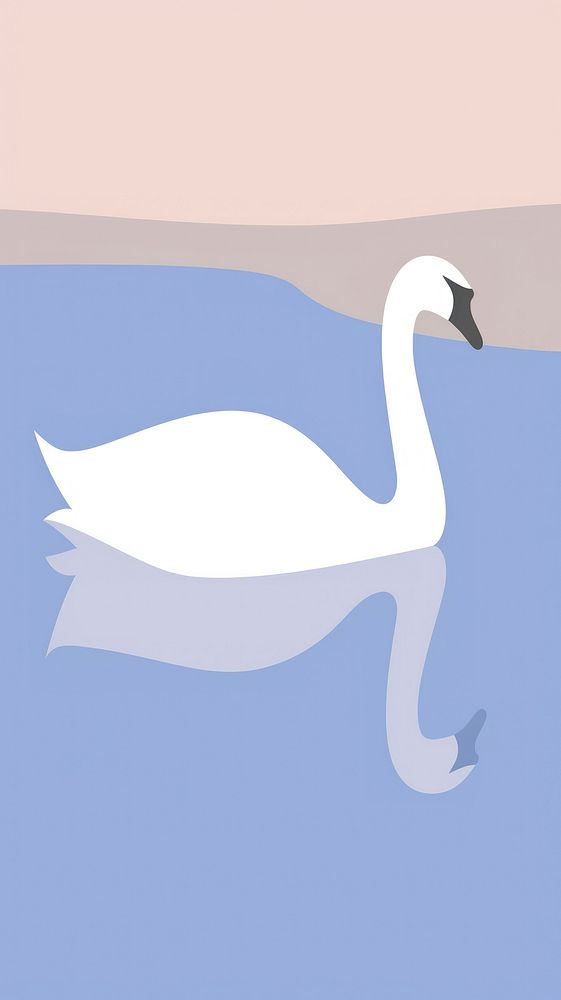 Swan animal white bird. AI generated Image by rawpixel.