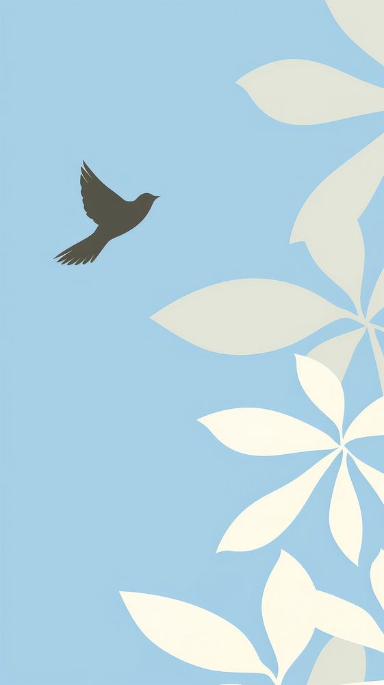 A bird and foliage backgrounds wallpaper abstract. AI generated Image by rawpixel.