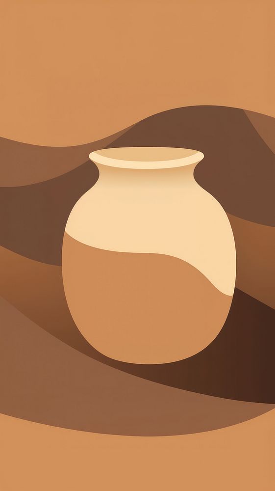Vase pottery art earthenware. AI generated Image by rawpixel.
