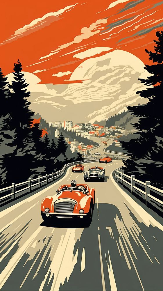 Monte carlo car race outdoors vehicle nature. AI generated Image by rawpixel.