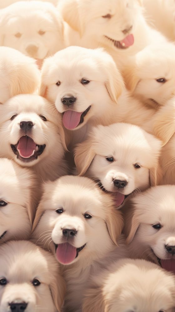 Golden retriever puppies mammal animal puppy. AI generated Image by rawpixel.