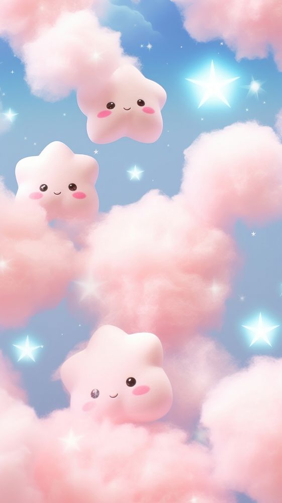 Stars fluffy nature cloud. AI generated Image by rawpixel.